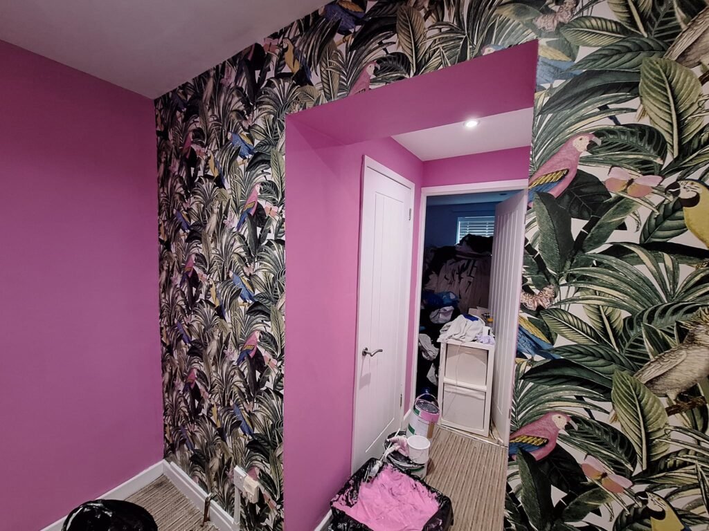 Jungle wallpapering in Swansea