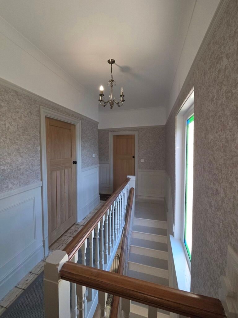 Egyptian cotton wallpapering in Swansea